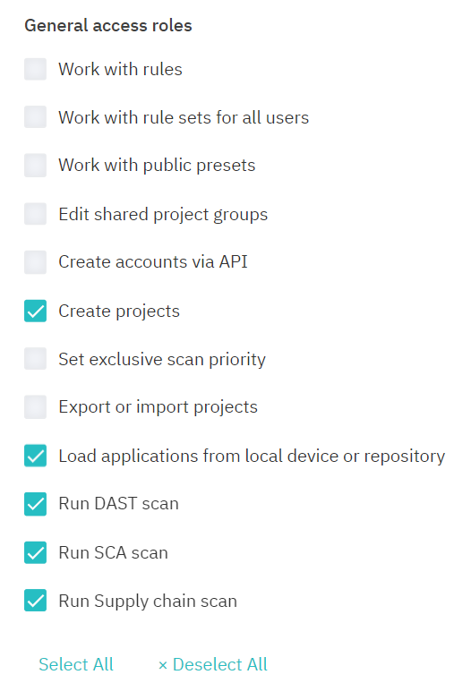 Figure 10.67: General access roles