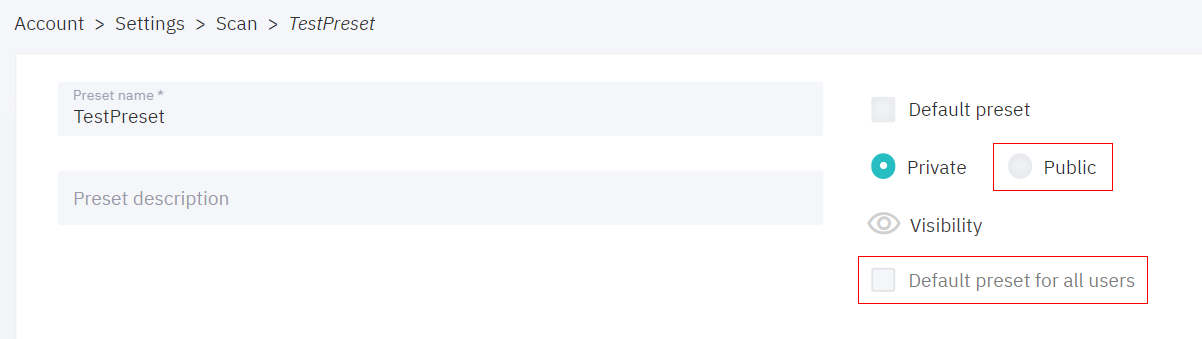 Figure 10.76: Select the default preset