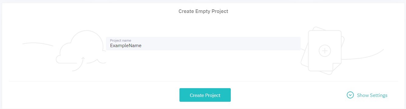 Figure 5.1: Creating an empty project