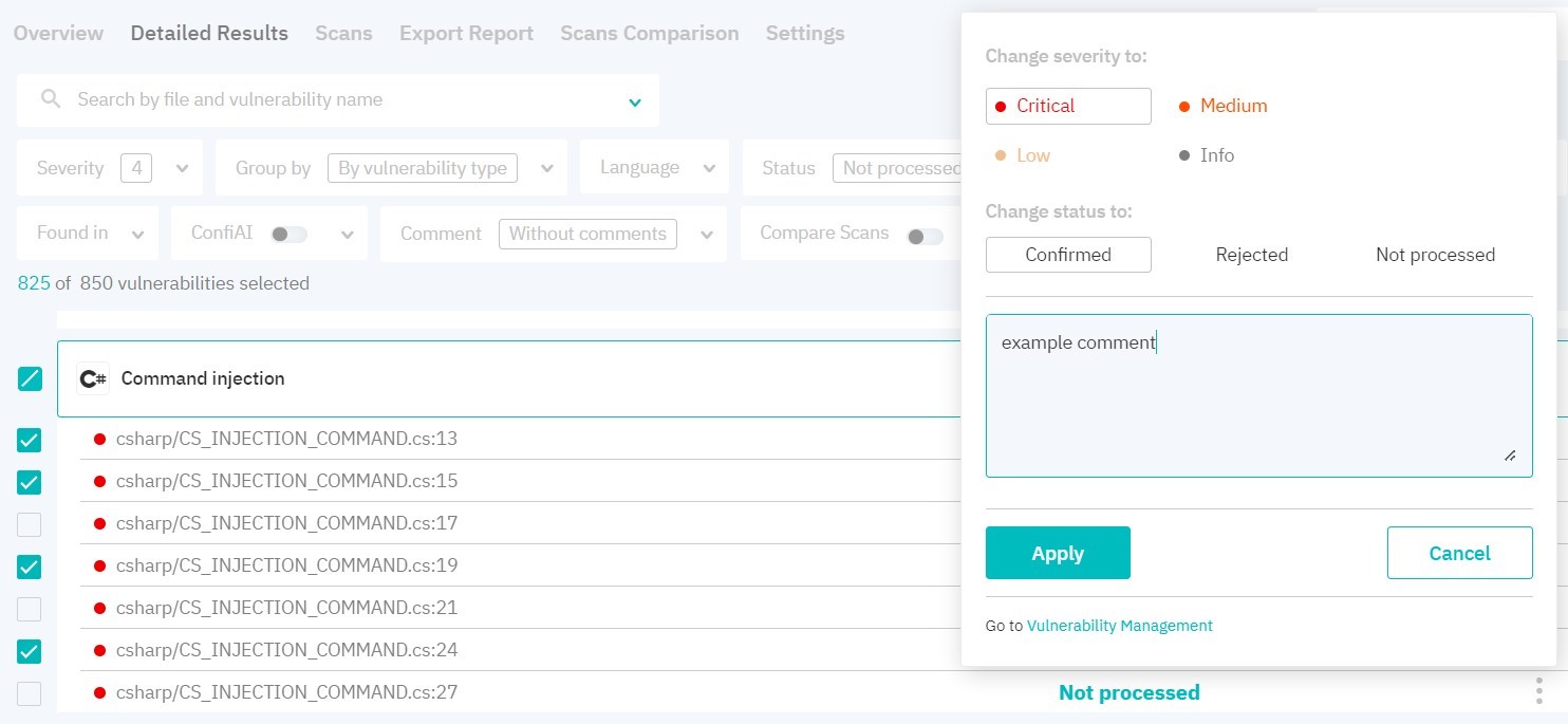 Figure 6.6: Vulnerabilities pack management