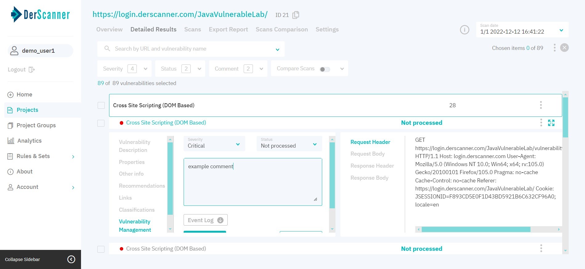 Figure 6.9: Vulnerability management